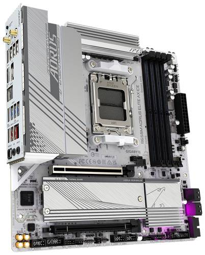Gigabyte B650M A ELITE AX ICE Mainboard Sockel (PC) AMD AM5 Formfaktor (Details) Micro-ATX Mainboard von Gigabyte