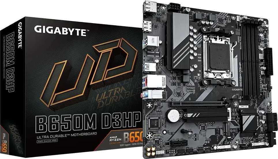 Gigabyte B650M D3HP (rev. 1.0) - AMD - Buchse AM5 - AMD Ryzen 5 - AMD Ryzen 7 7th Gen - AMD Ryzen 9 7th Gen - Buchse AM5 - DDR5-SDRAM - 192 GB (B650M D3HP) von Gigabyte