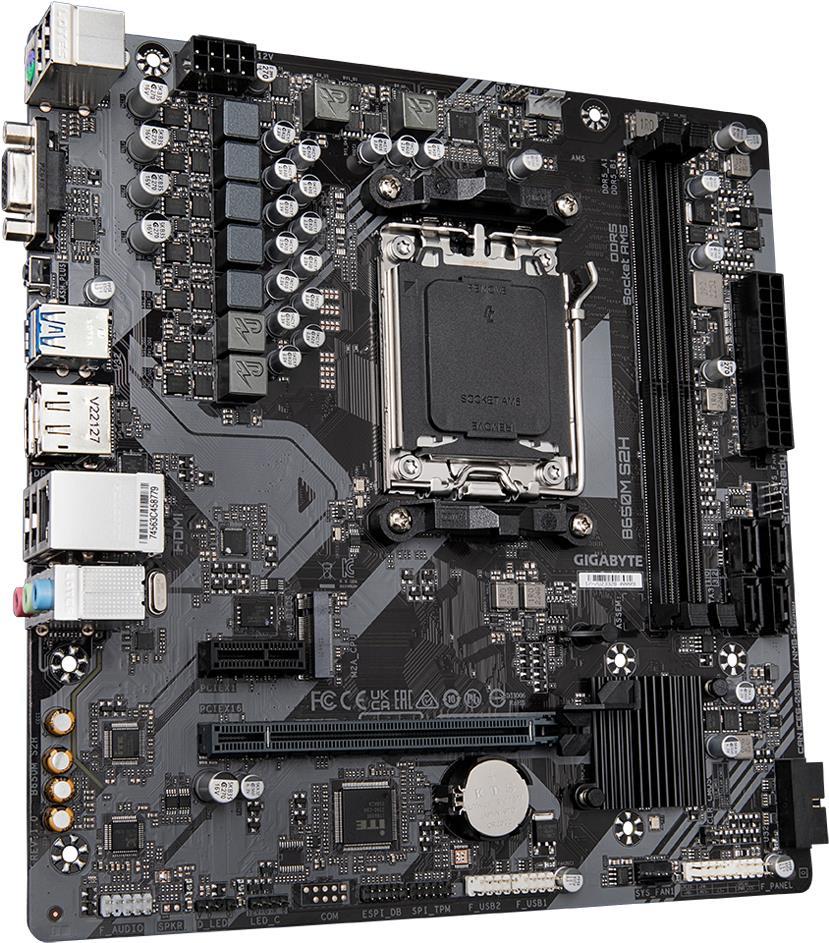 Gigabyte B650M S2H - AMD - Buchse AM5 - AMD Ryzen 5 7th gen - AMD Ryzen 7 7th Gen - AMD Ryzen 9 7th Gen - Buchse AM5 - DDR5-SDRAM - 96 GB (B650M S2H) von Gigabyte
