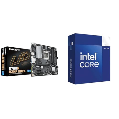 Gigabyte B760M D3HP DDR4 Motherboard + Intel® Core™ i5-14400 Desktop Processor 10 cores (6 P-cores + 4 E-cores) up to 4.7 GHz von Gigabyte