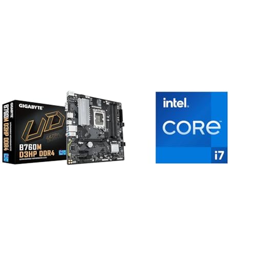 Gigabyte B760M D3HP DDR4 Motherboard + Intel® Core™ i7-14700KF Desktop Processor 20 cores (8 P-cores + 12 E-cores) up to 5.6 GHz von Gigabyte