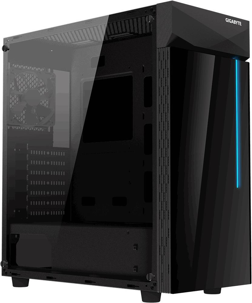Gigabyte C200 GLASS - Midi Tower - ATX - ohne Netzteil (ATX) - Schwarz - USB/Audio von Gigabyte