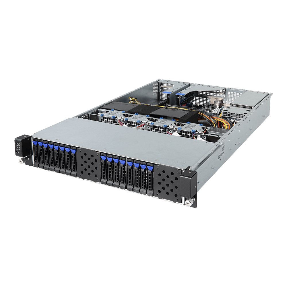 Gigabyte G221-Z30 (rev. 100) - Server - Rack-Montage - 2U - 1-Weg - keine CPU - RAM 0 GB - SATA - Hot-Swap 6.4 cm (2.5) Schacht/Schächte - keine HDD - AST2500 - 10 GigE - kein Betriebssystem - Monitor: keiner von Gigabyte