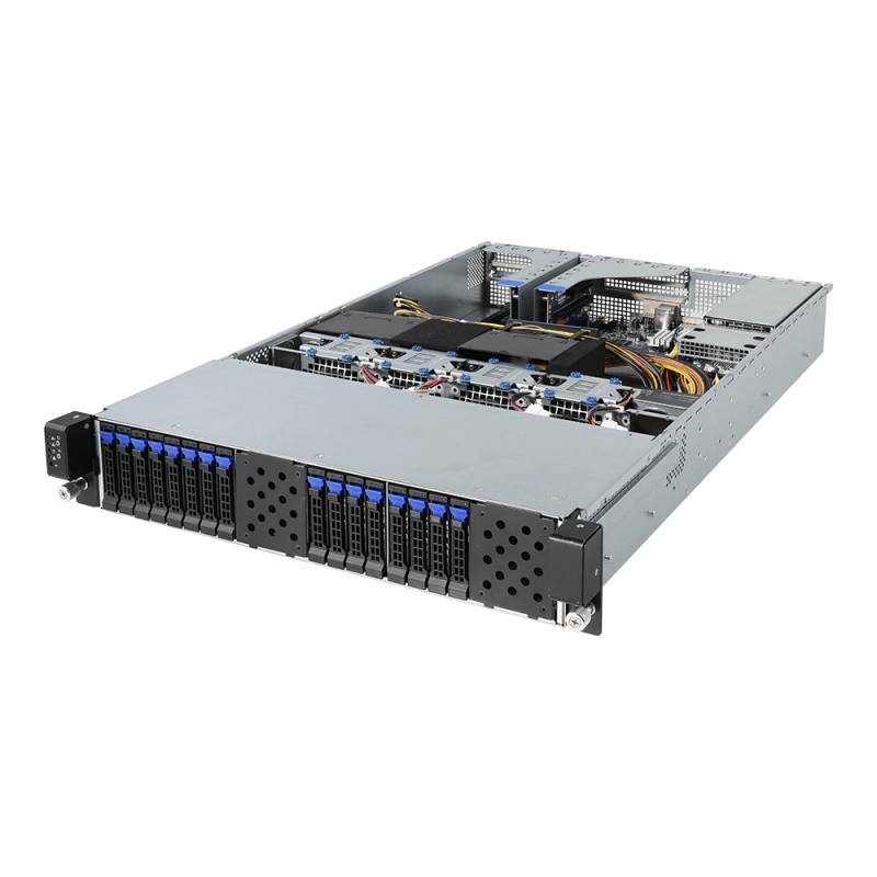 Gigabyte G221-Z30 (rev. 100) - Server - Rack-Montage - 2U - 1-Weg - keine CPU - RAM 0 GB - SATA - Hot-Swap 6.4 cm (2.5) Schacht/Schächte - keine HDD - AST2500 - 10 GigE - kein Betriebssystem - Monitor: keiner von Gigabyte
