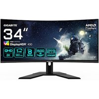 Gigabyte G34WQCP 86,4cm (34") UWQHD VA Gaming Monitor Curved 21:9 HDMI/DP 180Hz 1ms FreeSync Premium von Gigabyte
