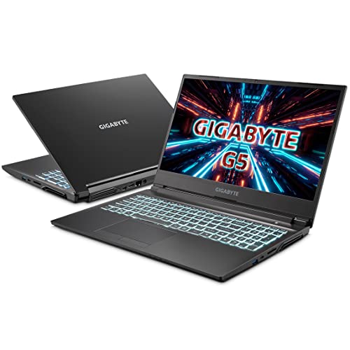 Gigabyte G5 Gaming Laptop, Intel Core i5 11400H, GeForce RTX 3060, 15,6" 144Hz Display, DOS G5 KD-52DE123SD, Schwarz von Gigabyte