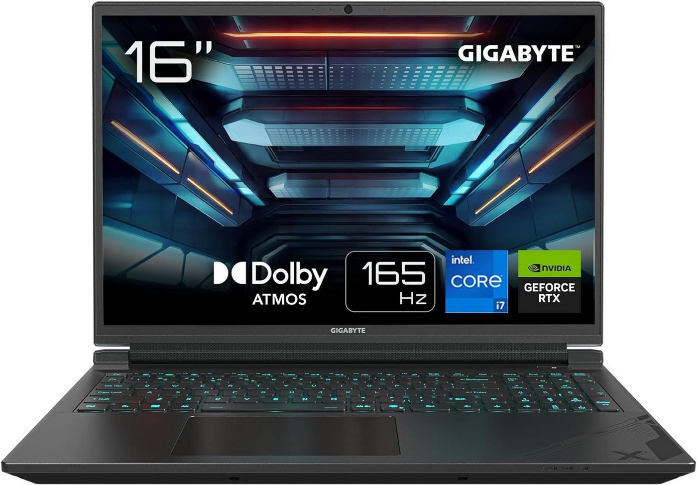 Gigabyte G6X Intel Core i7 4,9 GHz - RTX 4060 - 16GB RAM/1TB SSD - Windows 11 Gaming-Notebook (40,64 cm/16 Zoll, Intel Core i7 13650HX, GeForce RTX 4060, 1000 GB SSD, 165 Hz, Dolby Atmos, HD Webcam, Windforce Kühlung, HDMI 2.1, G-Sync) Gigabyte G6X Intel Core i7 4,9 GHz - RTX 4060 - 16GB RAM/1TB SSD - Windows 11 Gaming-Notebook (40,64 cm/16 Zoll, Intel Core i7 13650HX, GeForce RTX 4060, 1000 GB SSD, 165 Hz, Dolby Atmos, HD Webcam, Windforce Kühlung, HDMI 2.1, G-Sync) von Gigabyte