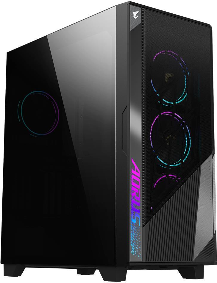 Gigabyte GB-AC500G - Midi Tower - PC - Schwarz - ATX - EATX - micro ATX - Mini-ITX - Glas - Kunststoff - Stahl - Gaming (GB-AC500G) von Gigabyte