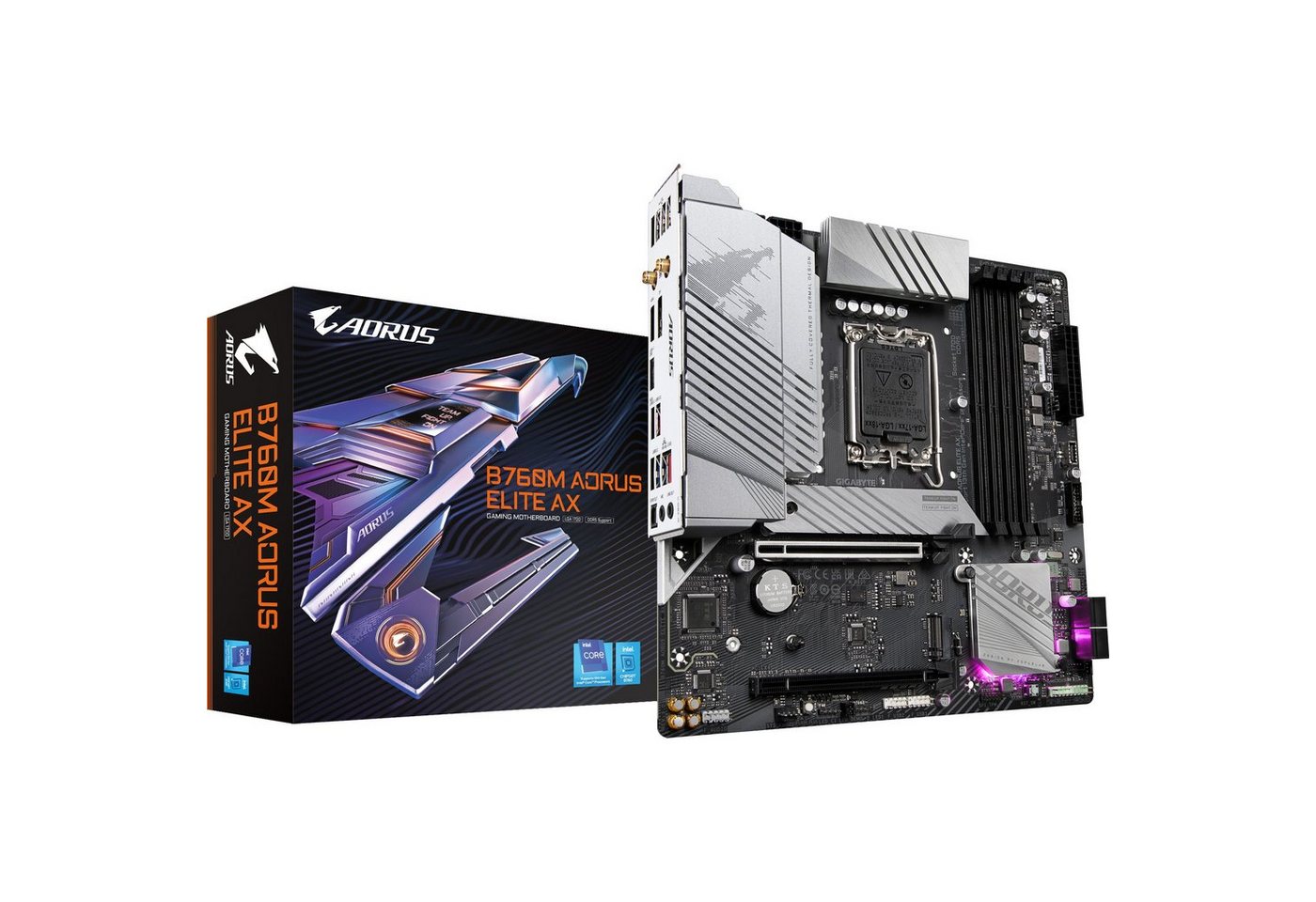 Gigabyte GIGABYTE B760M AORUS ELITE AX, Mainboard Mainboard RGB Fusion Gigabyte GIGABYTE B760M AORUS ELITE AX, Mainboard Mainboard RGB Fusion von Gigabyte
