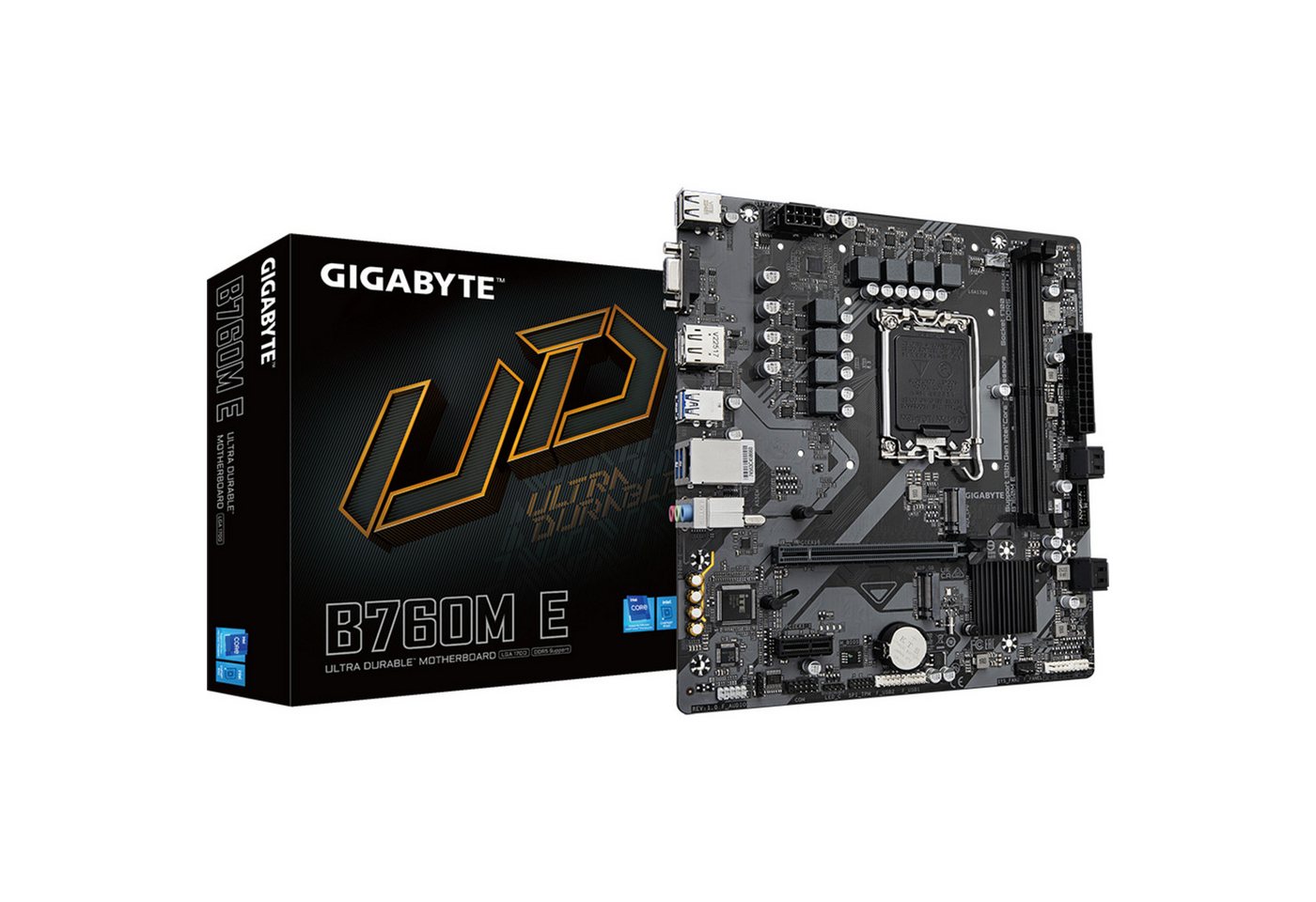 Gigabyte GIGABYTE B760M E, Mainboard Mainboard RGB Fusion Gigabyte GIGABYTE B760M E, Mainboard Mainboard RGB Fusion von Gigabyte