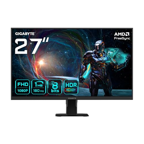 Gigabyte GS27FA 27" FHD Gaming Monitor - 1920 x 1080, 180Hz, 1ms, 300 cd/m², FreeSync, HDR Ready, HDMI 2.0 von Gigabyte