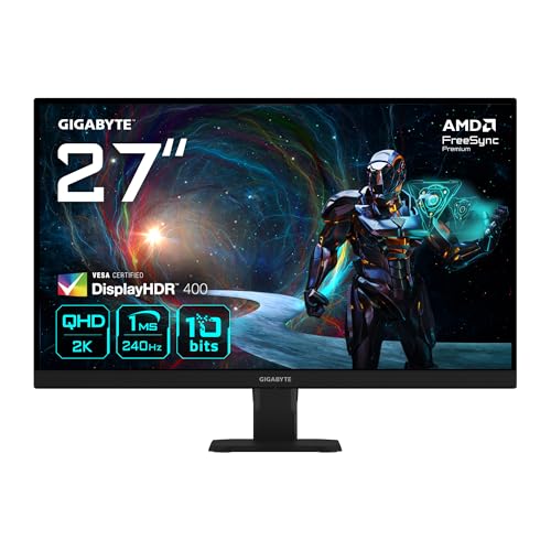 Gigabyte GS27QXA 27" QHD Gaming-Monitor - 2560 x 1440, 240Hz, 1 ms, 350 cd/m², AMD FreeSync Premium, DisplayHDR 400, HDMI 2.0, Displayport 1.4 Gigabyte GS27QXA 27" QHD Gaming-Monitor - 2560 x 1440, 240Hz, 1 ms, 350 cd/m², AMD FreeSync Premium, DisplayHDR 400, HDMI 2.0, Displayport 1.4 von Gigabyte