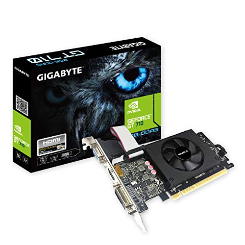 Gigabyte GeForce GT 710 Grafikkarten (2 GB, unterstützt PCI Express 2.0 X8 Busschnittstelle). Grafikkarten Gv-N710D5-2Gil (erneuert) von Gigabyte