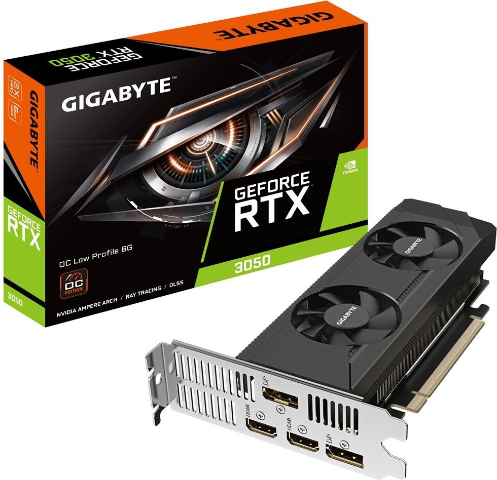 Gigabyte GeForce RTX 3050 OC Low Profile 6G - GeForce RTX 3050 - 6 GB - GDDR6 - 96 Bit - 7680 x 4320 Pixel - PCI Express 4.0 (GV-N3050OC-6GL) von Gigabyte