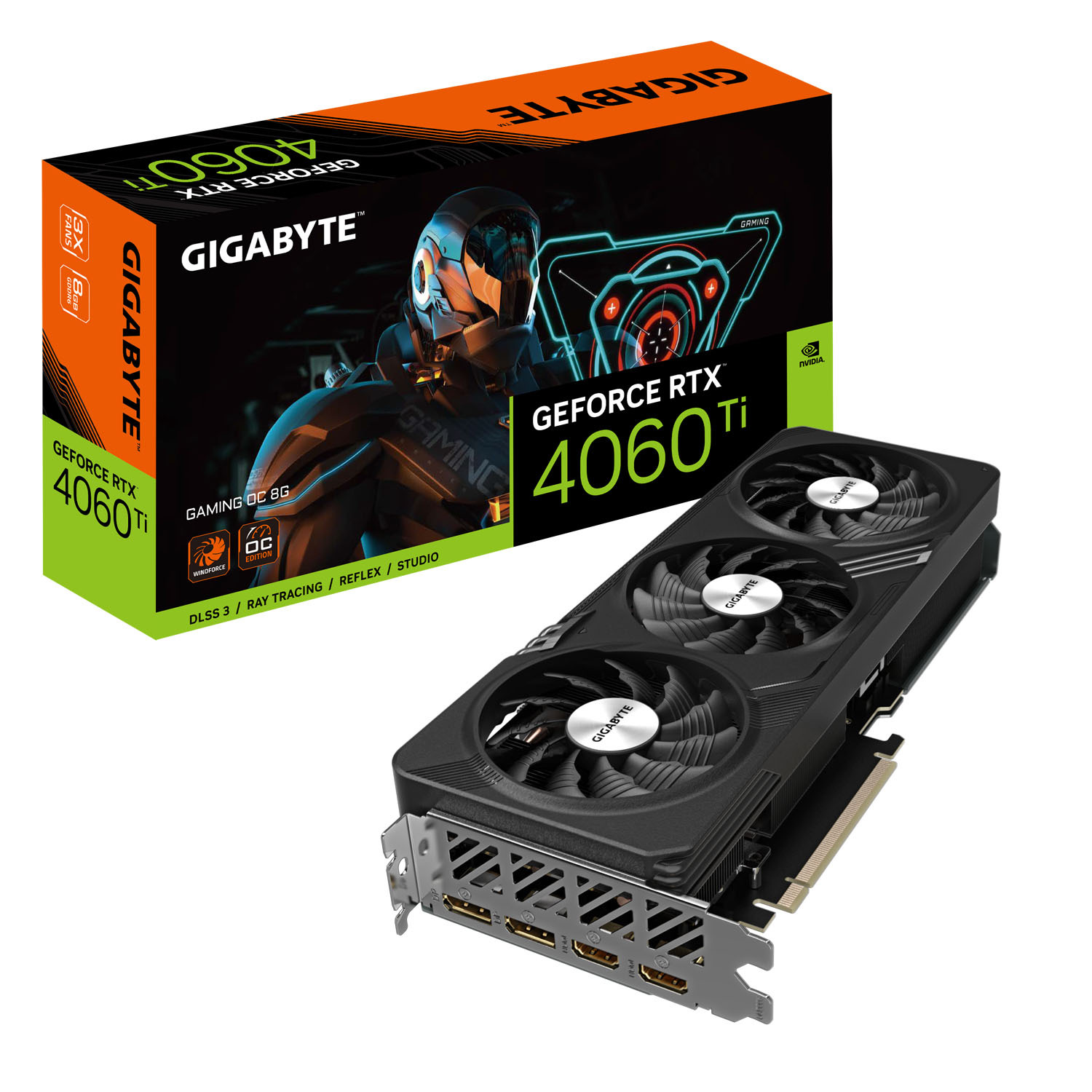 Gigabyte GeForce RTX 4060 Ti GAMING OC 8G Grafikkarte - 8GB GDDR6, 2x HDMI, 2x DP von Gigabyte