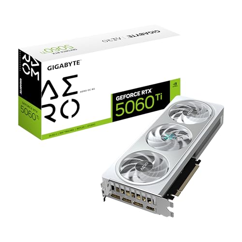 Gigabyte GeForce RTX 5060 Ti AERO OC 8G Grafikkarte – 8 GB GDDR7, 128 Bit, PCI-E 5.0, 2647 MHz Kernfrequenz, 3 x DisplayPort, 1 x HDMI, GV-N506TAERO OC-8GD Gigabyte GeForce RTX 5060 Ti AERO OC 8G Grafikkarte – 8 GB GDDR7, 128 Bit, PCI-E 5.0, 2647 MHz Kernfrequenz, 3 x DisplayPort, 1 x HDMI, GV-N506TAERO OC-8GD von Gigabyte