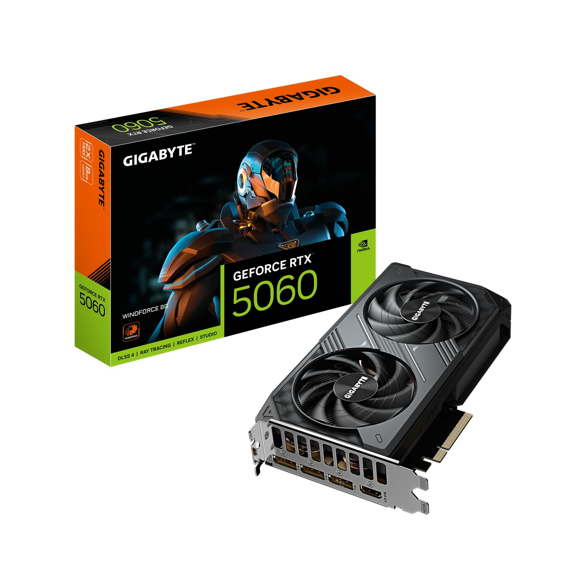 Gigabyte GeForce RTX 5060 WINDFORCE 8G Grafikkarte - 8GB GDDR7, HDMI, 3x DP Gigabyte GeForce RTX 5060 WINDFORCE 8G Grafikkarte - 8GB GDDR7, HDMI, 3x DP von Gigabyte