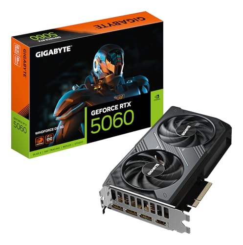 Gigabyte GeForce RTX 5060 WINDFORCE OC 8G Grafikkarte - 8GB GDDR7, 128bit, PCI-E 5.0, 2512 MHz Kerntakt, 3 x DisplayPort, 1 x HDMI, GV-N5060WF2OC-8GD Gigabyte GeForce RTX 5060 WINDFORCE OC 8G Grafikkarte - 8GB GDDR7, 128bit, PCI-E 5.0, 2512 MHz Kerntakt, 3 x DisplayPort, 1 x HDMI, GV-N5060WF2OC-8GD von Gigabyte