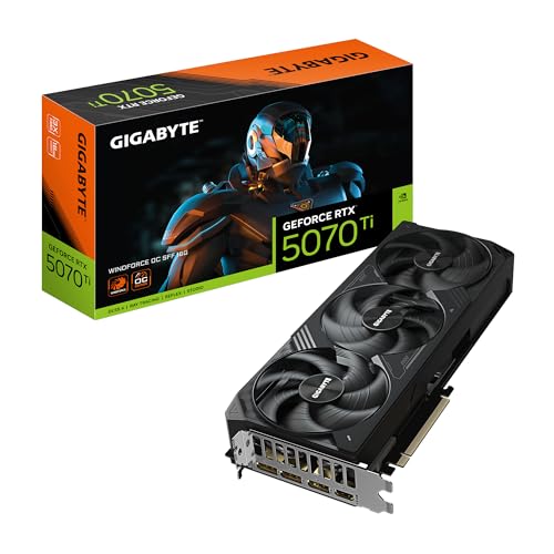 Gigabyte GeForce RTX 5070 Ti WINDFORCE OC SFF 16G Grafikkarte - 16GB GDDR7, 256 Bit, PCI-E 5.0, 2497 MHz Core Clock, 3 x DP 2.1a, 1 x HDMI 2.1b, NVIDIA DLSS 4, GV-N507TWF3OC-16GD Gigabyte GeForce RTX 5070 Ti WINDFORCE OC SFF 16G Grafikkarte - 16GB GDDR7, 256 Bit, PCI-E 5.0, 2497 MHz Core Clock, 3 x DP 2.1a, 1 x HDMI 2.1b, NVIDIA DLSS 4, GV-N507TWF3OC-16GD von Gigabyte