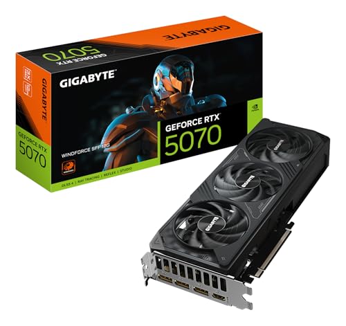 Gigabyte GeForce RTX 5070 WINDFORCE SFF 12G Grafikkarte – 12 GB GDDR7, 192-Bit, PCI-E 5.0, 2512 MHz Kernfrequenz, 3 x DP 2.1b, 1 x HDMI 2.1b, DLSS 4, GV-N5070WF3-12GD Gigabyte GeForce RTX 5070 WINDFORCE SFF 12G Grafikkarte – 12 GB GDDR7, 192-Bit, PCI-E 5.0, 2512 MHz Kernfrequenz, 3 x DP 2.1b, 1 x HDMI 2.1b, DLSS 4, GV-N5070WF3-12GD von Gigabyte