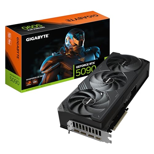 Gigabyte GeForce RTX 5090 WINDFORCE OC 32G Grafikkarte - 32 GB GDDR7, 512 Bit, PCI-E 5.0, 2467MHz Kernfrequenz, 3 x DP 2.1a, 1 x HDMI 2.1b, NVIDIA DLSS 4, GV-N5090WF3OC-32GD Gigabyte GeForce RTX 5090 WINDFORCE OC 32G Grafikkarte - 32 GB GDDR7, 512 Bit, PCI-E 5.0, 2467MHz Kernfrequenz, 3 x DP 2.1a, 1 x HDMI 2.1b, NVIDIA DLSS 4, GV-N5090WF3OC-32GD von Gigabyte
