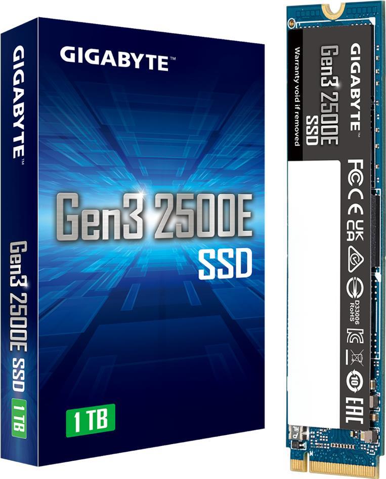 Gigabyte Gen3 2500E - SSD - 1TB - intern - M.2 2280 - PCIe 3.0 x4 (NVMe) (G325E1TB) von Gigabyte