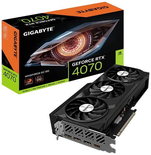 Gigabyte Grafikkarte Nvidia GeForce RTX 4070 12GB GDDR6X-RAM PCIe, HDMI®, DisplayPort von Gigabyte