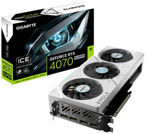 Gigabyte Grafikkarte Nvidia GeForce RTX 4070 Super EAGLE OC ICE 12GB GDDR6X-RAM PCIe x16 DisplayPort von Gigabyte