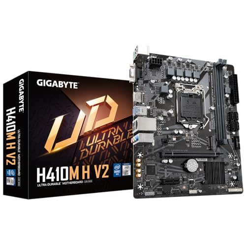 Gigabyte H410M H V2 Motherboard Intel H410 LGA 1200 Micro ATX von Gigabyte