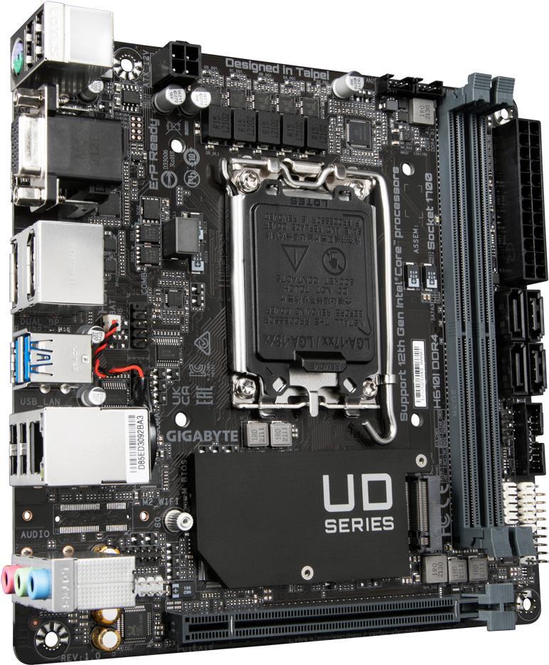 Gigabyte H610I DDR4 - Intel - LGA 1700 - Intel® Celeron® - Intel® Core i3 - Intel Core i5 - Intel Core i7 - Intel Core i9 - Intel® Pentium®G - LGA 1700 - DDR4-SDRAM - 64 GB (H610I DDR4) von Gigabyte