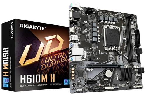 Gigabyte H610M H Mainboard Sockel (PC) Intel® 1700 Formfaktor (Details) Micro-ATX Mainboard-Chipsat von Gigabyte