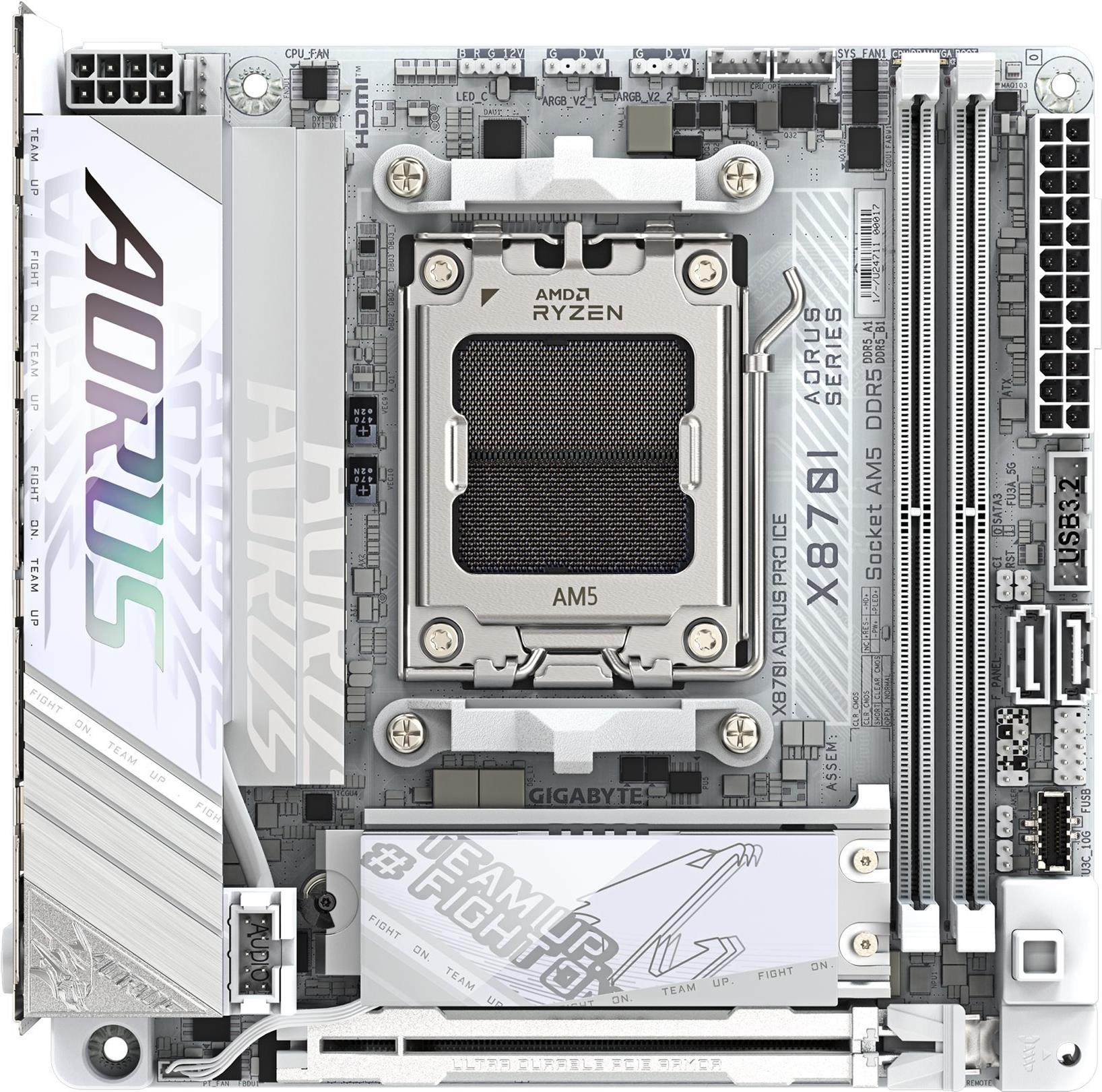 Gigabyte MB GBT AMD AM5 X870I AORUS PRO ICE (X870I AORUS PRO ICE) von Gigabyte