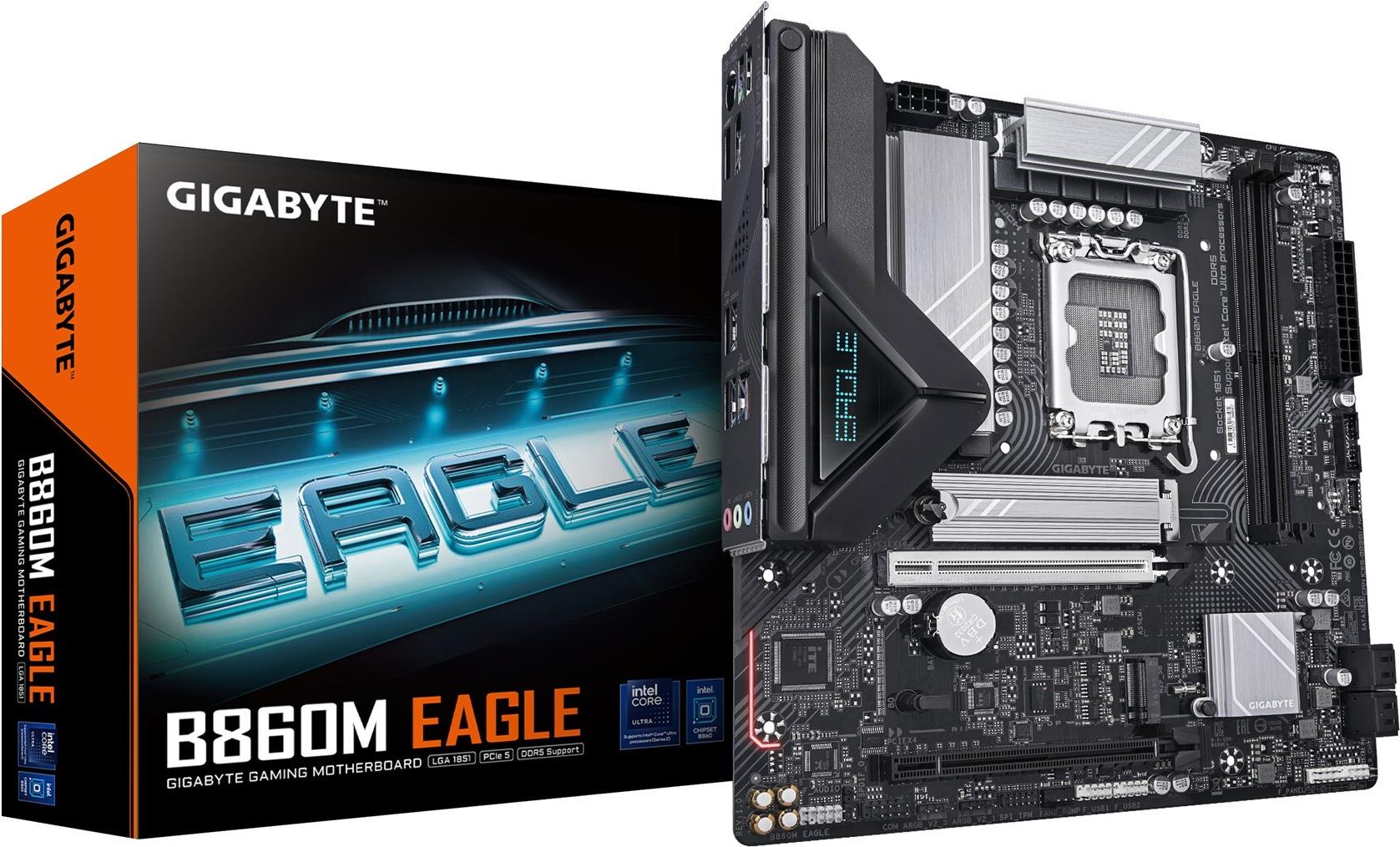 Gigabyte MB GBT Intel 1851 B860M EAGLE - Micro/Mini/Flex-ATX - USB 3.2 (B860M EAGLE) von Gigabyte