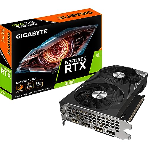 Gigabyte NVIDIA GeForce RTX 3060 Gaming OC V2 Grafikkarte - 8GB GDDR6, 128-bit, PCI-E 4.0, 1807MHz Core Clock, 2X DP 1.4, 2X HDMI 2.1, NVIDIA DLSS - GV-N3060GAMING OC-8GD V2 Gigabyte NVIDIA GeForce RTX 3060 Gaming OC V2 Grafikkarte - 8GB GDDR6, 128-bit, PCI-E 4.0, 1807MHz Core Clock, 2X DP 1.4, 2X HDMI 2.1, NVIDIA DLSS - GV-N3060GAMING OC-8GD V2 von Gigabyte