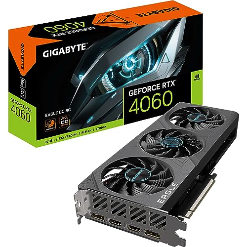 Gigabyte NVIDIA GeForce RTX 4060 EAGLE OC Graphics Card - 8GB GDDR6, 128-bit, PCI-E 4.0, 2505MHz Core Clock, 2x DP 1.4, 2x HDMI 2.1a, NVIDIA DLSS 3 - GV-N4060EAGLE OC-8GD Gigabyte NVIDIA GeForce RTX 4060 EAGLE OC Graphics Card - 8GB GDDR6, 128-bit, PCI-E 4.0, 2505MHz Core Clock, 2x DP 1.4, 2x HDMI 2.1a, NVIDIA DLSS 3 - GV-N4060EAGLE OC-8GD von Gigabyte