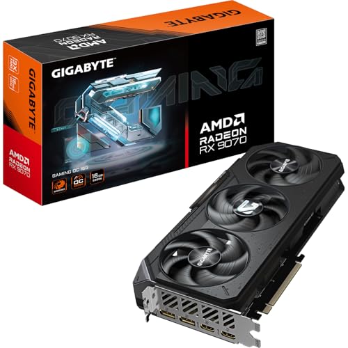 Gigabyte Radeon RX 9070 Gaming OC 16G Grafikkarte - 16 GB GDDR6, 256 Bit, PCI-E 5.0, 2700 MHz Kernfrequenz, 2 x DisplayPort, 2 x HDMI, GV-R9070GAMING OC-16GD Gigabyte Radeon RX 9070 Gaming OC 16G Grafikkarte - 16 GB GDDR6, 256 Bit, PCI-E 5.0, 2700 MHz Kernfrequenz, 2 x DisplayPort, 2 x HDMI, GV-R9070GAMING OC-16GD von Gigabyte