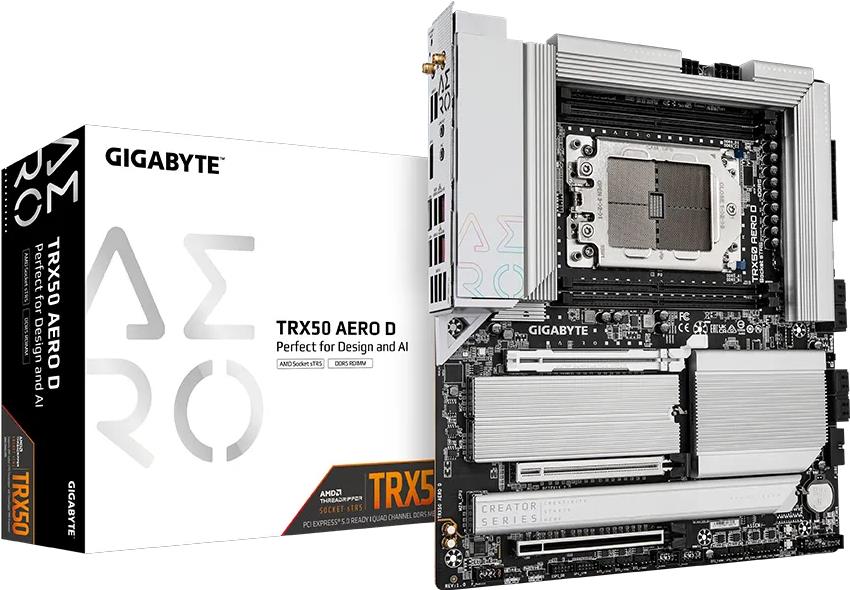 Gigabyte TRX50 AERO D Motherboard AMD TRX50 Socket sTR5 Erweitertes ATX (TRX50 AERO D) von Gigabyte