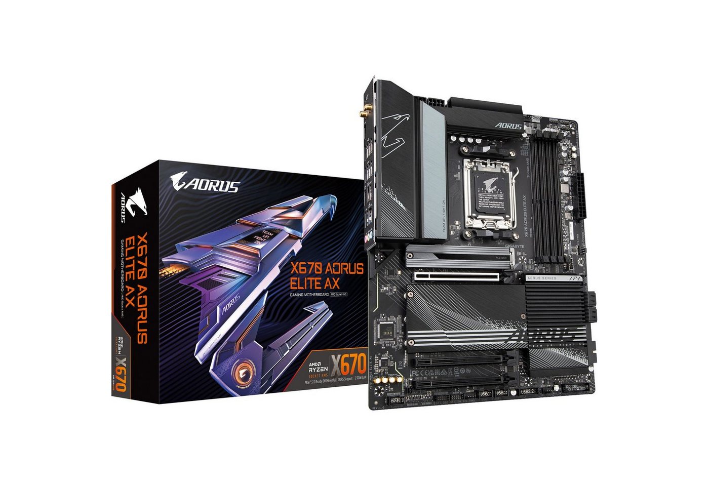 Gigabyte X670 AORUS ELITE AX Mainboard von Gigabyte