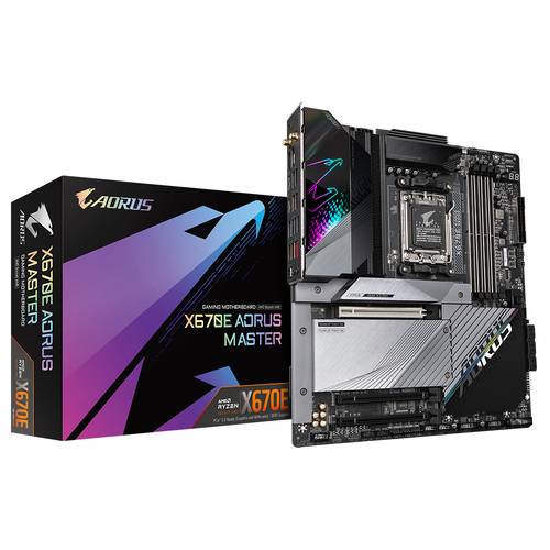 Gigabyte X670E AORUS MASTER (REV. 1.0) Mainboard Sockel (PC) AMD AM5 Formfaktor (Details) ATX Mainbo von Gigabyte