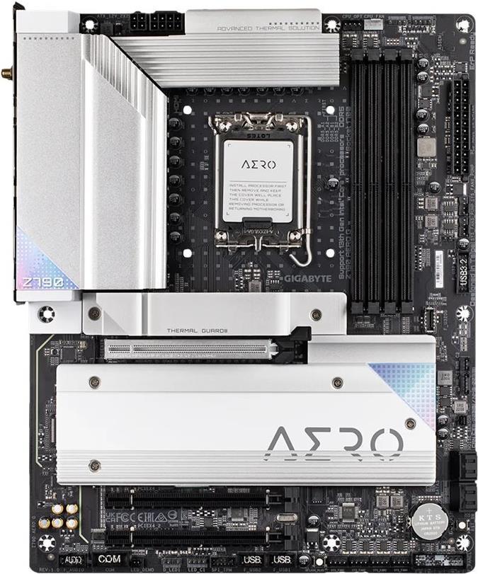 Gigabyte Z790 AERO G - Motherboard - ATX - LGA1700-Sockel - Z790 Chipsatz - USB-C Gen1, USB 3,2 Gen 1, USB 3,2 Gen 2, USB-C Gen 2x2 - 2,5 Gigabit LAN, Wi-Fi 6, Bluetooth - Onboard-Grafik (CPU erforderlich) - High Definition Audio (7,1-Channel) (Z790 AERO G) von Gigabyte