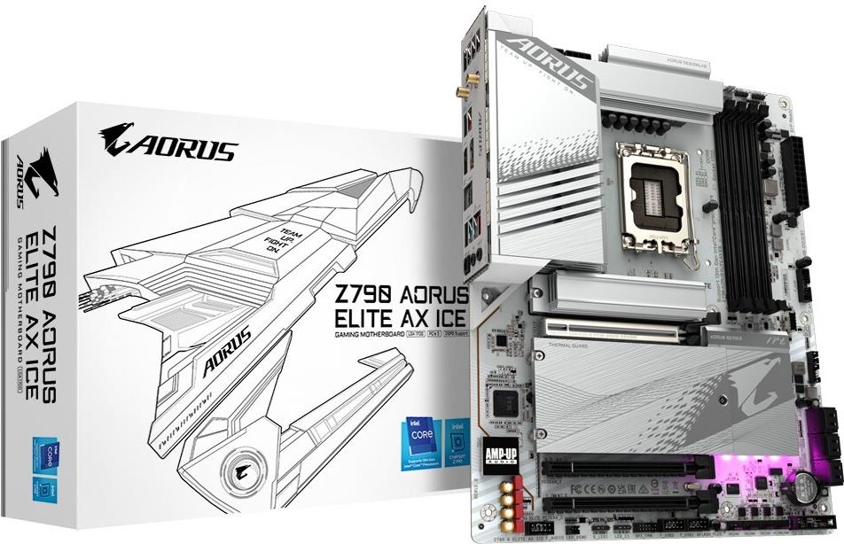 Gigabyte Z790 AORUS ELITE AX ICE - Intel - LGA 1700 - Intel® Celeron® - Intel® Core i3 - Intel® Core i5 - Intel® Core i7 - Intel® Core i9,... - LGA 1700 - DDR5-SDRAM - 192 GB (Z790 A ELITE AX ICE) von Gigabyte