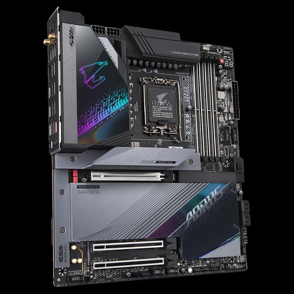 Gigabyte Z790 AORUS MASTER - 1,0 - Motherboard - E-ATX - LGA1700-Sockel - Z790 Chipsatz - USB-C Gen1, USB 3,2 Gen 1, USB 3,2 Gen 2, USB-C Gen 2x2 - 10 Gigabit LAN, Wi-Fi 6, Bluetooth - Onboard-Grafik (CPU erforderlich) - HD Audio (5,1-Channel) (Z790 AORUS MASTER 1.0) von Gigabyte