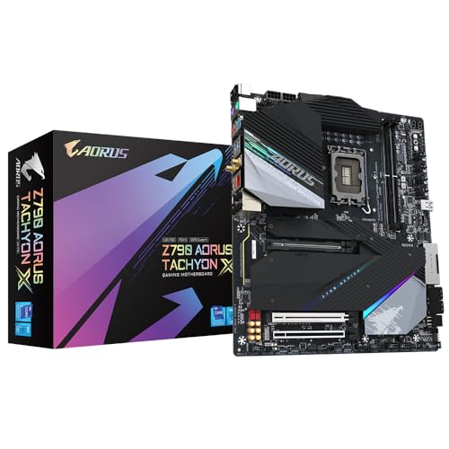 Gigabyte Z790 AORUS Tachyon X - Unterstützt Intel Core CPUs der 13. Generation, Digital Direct 15 + 1 + 2 Phasen VRM, bis zu 8700 MHz DDR5 (O.C), 4 x M.2 PCIe 4.0 x4/x2, Wi-Fi 6E AX211, 2,5 GbE LAN, von Gigabyte