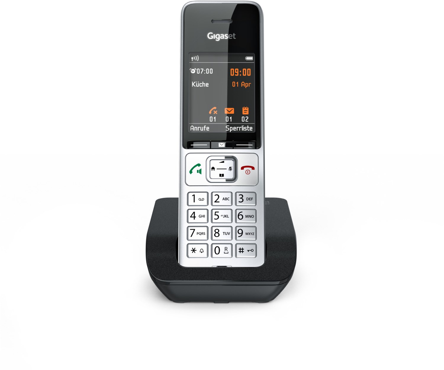 Comfort 500 Schnurlostelefon silber/schwarz Comfort 500 Schnurlostelefon silber/schwarz von Gigaset