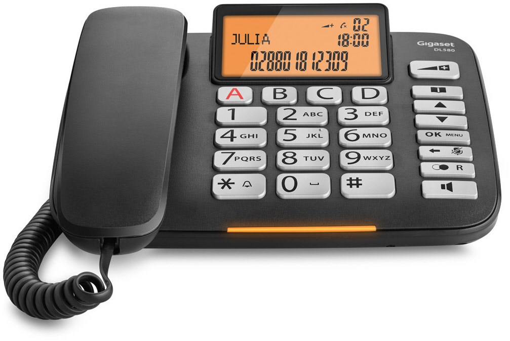 DL580 Schnurgebundenes Telefon schwarz DL580 Schnurgebundenes Telefon schwarz von Gigaset