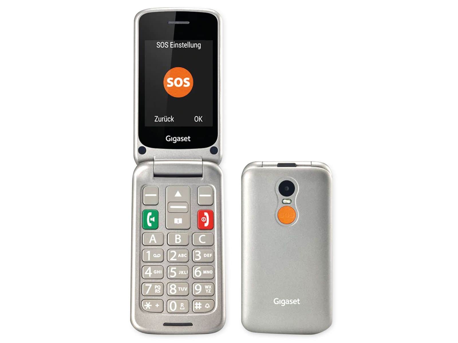 GIGASET Handy GL590, Dual-SIM, titan-silber von Gigaset