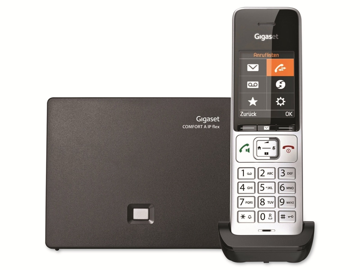 GIGASET IP-Telefon Comfort 500A, silber-schwarz von Gigaset