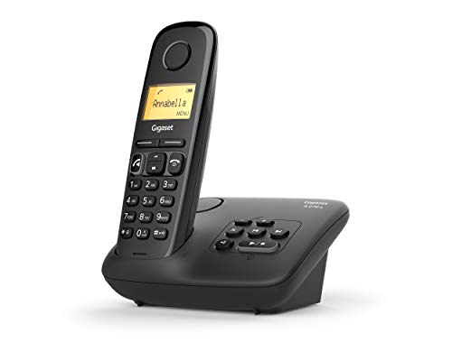 Gigaset A270A – Basic Schnurloses Heimtelefon mit großem Display, Anrufbeantworter und Freisprecheinrichtung – Schwarz [UK Version] von Gigaset