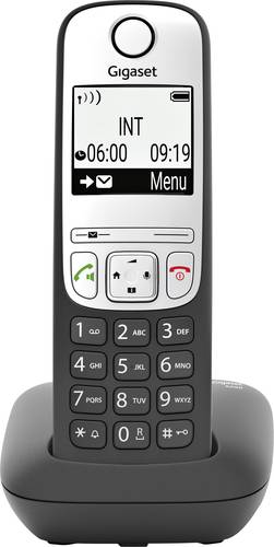 Gigaset A690 DECT Schnurloses Telefon analog Freisprechen, mit Basis, Wahlwiederholung Schwarz von Gigaset