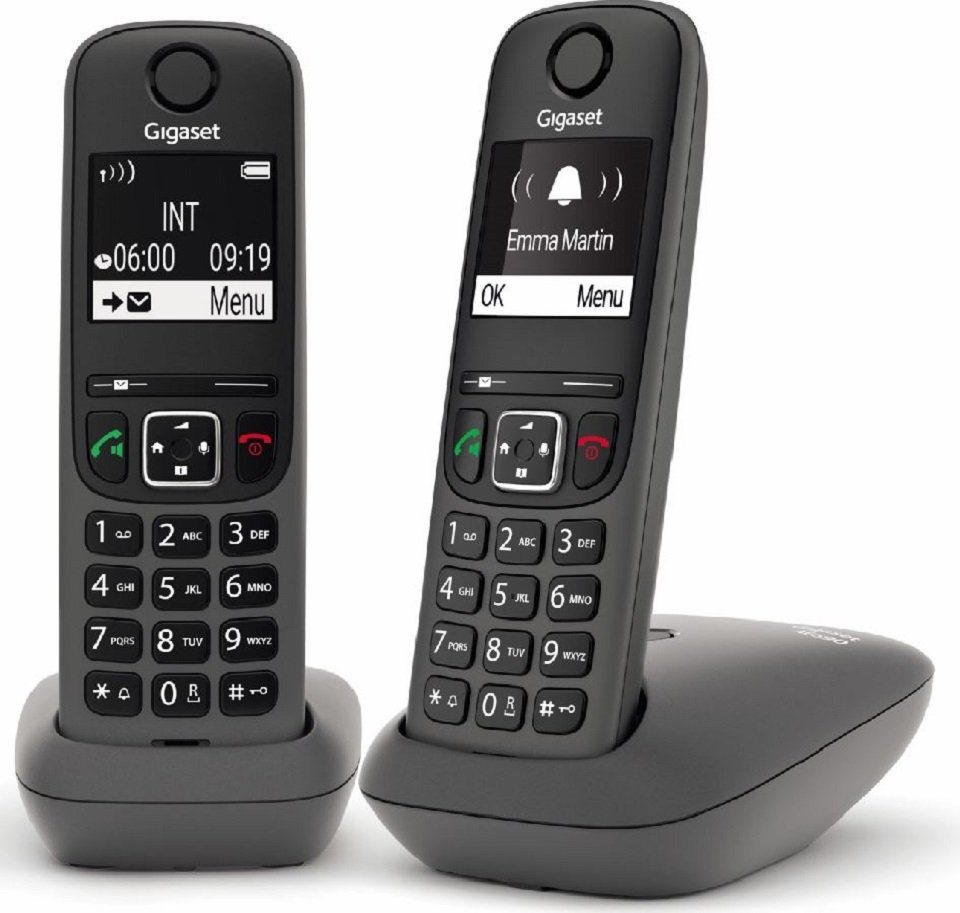 Gigaset AE690 Duo Schwarz Schnurloses DECT-Telefon Gigaset AE690 Duo Schwarz Schnurloses DECT-Telefon von Gigaset